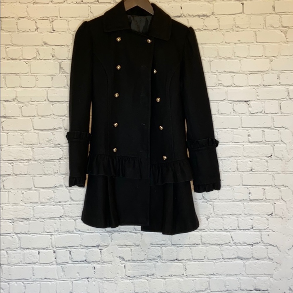 Women’s Black Pea Coat - Picture 2 of 6